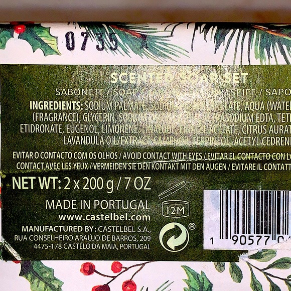 CASTELBEL LTD EDITIONS HOLIDAY PINE SOAP 7oz BAR NEW - Picture 6 of 6